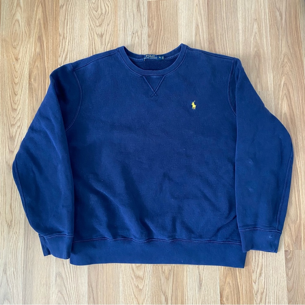 Polo Ralph Lauren Blue Cotton Pullover Sweater